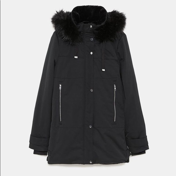 Zara Water Resistance Padded Parka with Hood - Picture 3 of 3